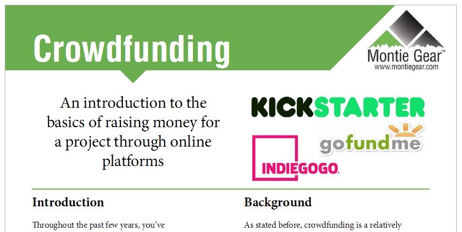 Crowdfunding Whitepaper by Montie Gear